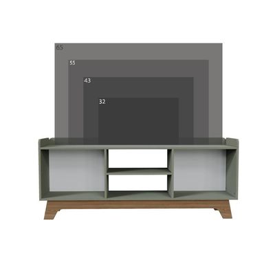 Rack Para Tv Até 65'' Com 2 Portas 150cm John - Verde