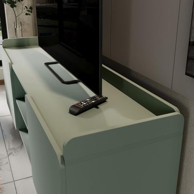 Rack Para Tv Até 65'' Com 2 Portas 150cm John - Verde