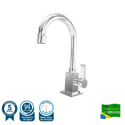 Torneira De Mesa Classic Luxo 1-4 De Volta 1195 C70 Cromado