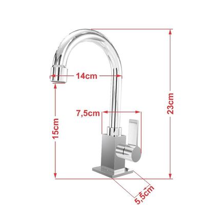 Torneira De Mesa Classic Luxo 1-4 De Volta 1195 C70 Cromado