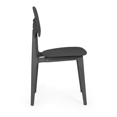 Conjunto Mesa De Jantar Redonda Eiffel Preta 100cm Com 6 Cadeiras Itália - Preto