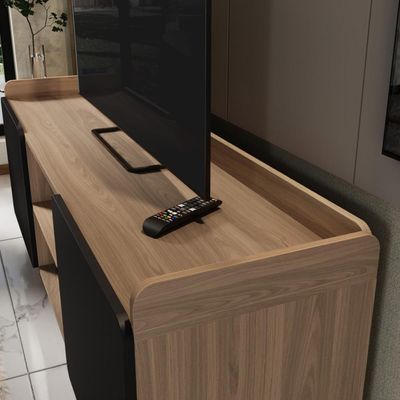 Rack Para Tv Até 65'' Com 2 Portas 150cm John - Preto