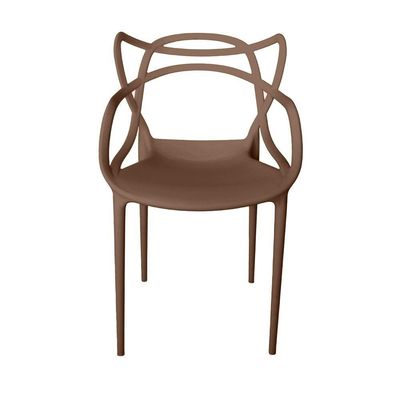 Conjunto Mesa De Jantar Retangular Eiffel Preta 120x80cm Com 4 Cadeiras Allegra - Marrom