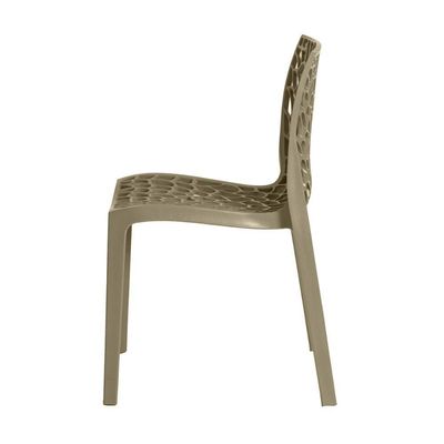 Conjunto Mesa De Jantar Redonda Eiffel Preta 80cm Com 4 Cadeiras Gruvyer - Nude
