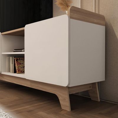 Rack Para Tv Até 75'' Com 3 Portas 200cm John - Branco