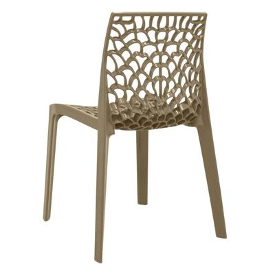 Conjunto Mesa De Jantar Redonda Eiffel Preta 80cm Com 4 Cadeiras Gruvyer - Nude