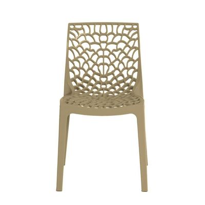 Conjunto Mesa De Jantar Redonda Eiffel Preta 80cm Com 4 Cadeiras Gruvyer - Nude