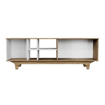 Rack Para Tv Até 65'' Com 2 Portas E Nichos 160cm Lars - Branco