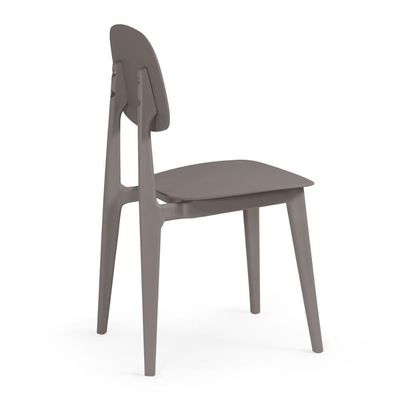 Conjunto Mesa De Jantar Redonda Eiffel Preta 100cm Com 6 Cadeiras Itália - Cinza