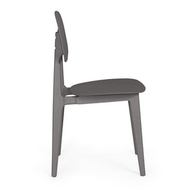 Conjunto Mesa De Jantar Redonda Eiffel Preta 100cm Com 6 Cadeiras Itália - Cinza