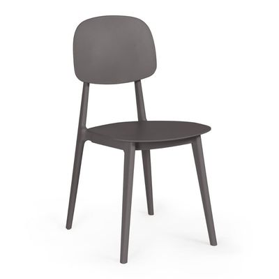 Conjunto Mesa De Jantar Redonda Eiffel Preta 100cm Com 6 Cadeiras Itália - Cinza