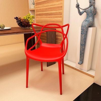 Kit 20 Cadeiras De Jantar Allegra Design Empilhável - Vermelho