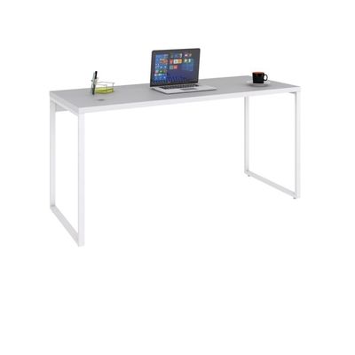 Mesa Kuadra Office 150x60x75cm Branco Chess - Est.branca Branco Chess - Est.branca