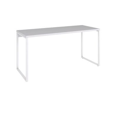 Mesa Kuadra Office 150x60x75cm Branco Chess - Est.branca Branco Chess - Est.branca