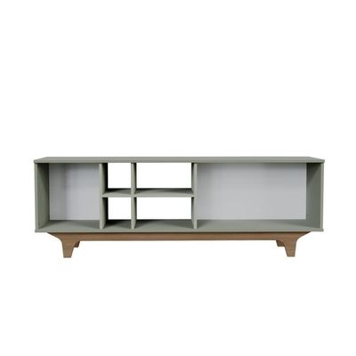 Rack Para Tv Até 65'' Com 2 Portas E Nichos 160cm Lars - Verde