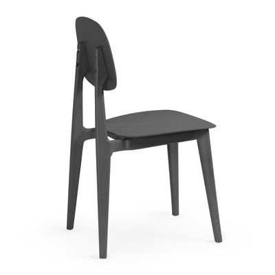 Conjunto Mesa De Jantar Retangular Eiffel Preta 120x80cm Com 6 Cadeiras Itália - Preto