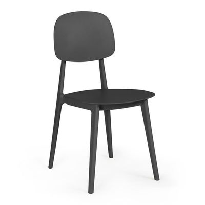 Conjunto Mesa De Jantar Retangular Eiffel Preta 120x80cm Com 6 Cadeiras Itália - Preto
