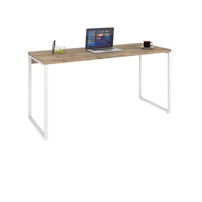 Mesa Kuadra Office 150x60x75cm Carvalho - Est.branca Carvalho - Est.branca