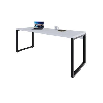 Mesa Presidente 190x70x75cm Yon Branco Tx-est.preta Branco Tx-est.preta