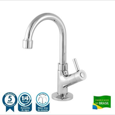 Torneira De Mesa P-lavatório Sl1198 1-4 Volta Metal Cromado Cromado