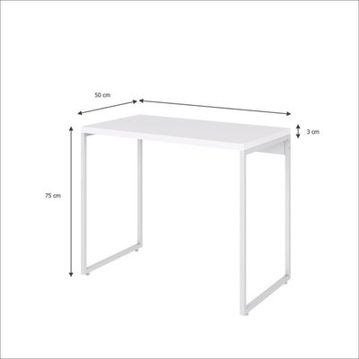 Mesa Dynamica 90x50x75cm Branco Chess - Est.branca Branco Chess - Est.branca