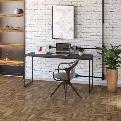 Mesa Dynamica 150x60x75cm Preto ônix - Est.preta Preto ônix - Est.preta