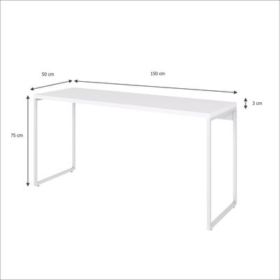 Mesa Dynamica 150x60x75cm Branco Chess - Est.branca Branco Chess - Est.branca