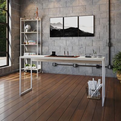 Mesa Dynamica 150x60x75cm Snow - Est.branca Snow - Est.branca