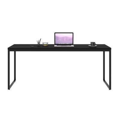Mesa Dynamica Diretor 180x60x75cm Preto ônix - Est.preta Preto ônix - Est.preta