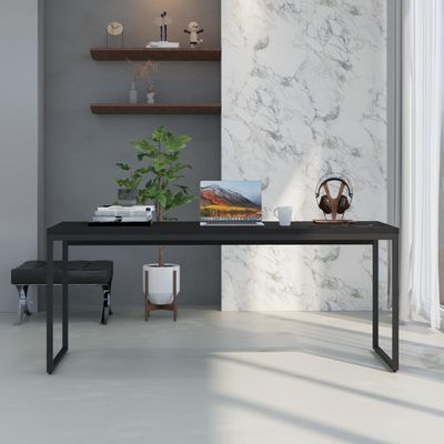 Mesa Dynamica Diretor 180x60x75cm Preto ônix - Est.preta Preto ônix - Est.preta