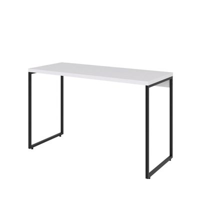 Mesa Dynamica 120x50x75cm Branco Chess - Est.preta Branco Chess - Est.preta