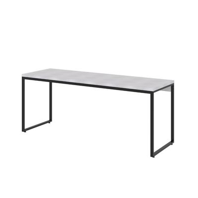 Mesa Dynamica Diretor 180x60x75cm Branco Chess - Est.preta Branco Chess - Est.preta