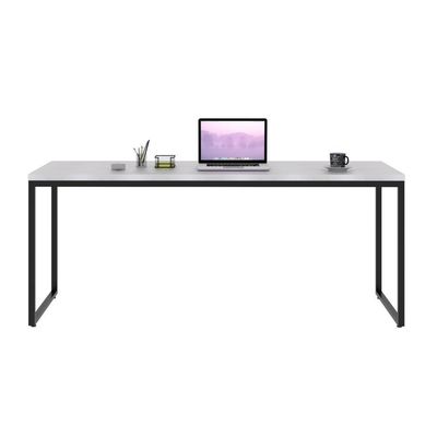 Mesa Dynamica Diretor 180x60x75cm Branco Chess - Est.preta Branco Chess - Est.preta