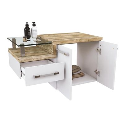 Gabinete Armario Para Banheiro Legno 830 (somente Balcao) Branco Chess C-carvalho