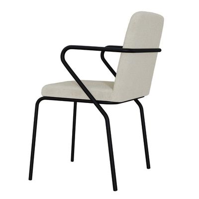 Cadeira Bloom Fixa C-4 Pes C-braco 490x580x850 Mm C-4 Un Boucle Vanilla Boucle Vanilla