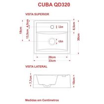 Conjunto Bancada C-cuba Q32, Prateleira E Espelheira Metrópole 606 Nogal Preto ônix