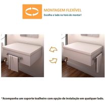 Conjunto Bancada C-cuba L38 E Espelheira Metrópole 601 Perffect Acetinado Branco Chess