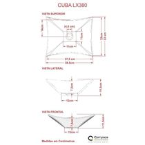 Conjunto Balcão C-cuba L38 E Espelheira Soft 500 Branco Chess C-nogal Branco Chess C-preto ônix