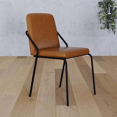 Cadeira Bloom Fixa C-4 Pes S-braco 490x580x850 Mm C-1 Un Courino Caramelo Courino Caramelo