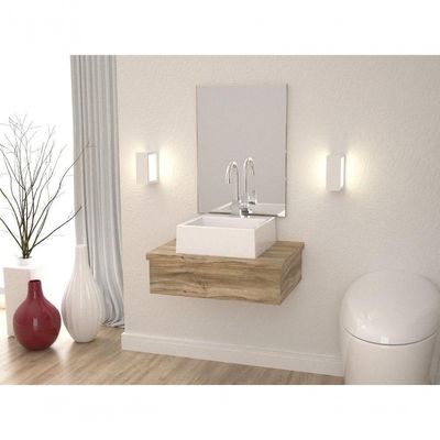 Conjunto Bancada C-cuba Q355 E Espelheira Metrópole 601 Branco Chess Carvalho