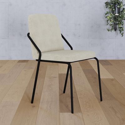 Cadeira Bloom Fixa C-4 Pes S-braco 490x580x850 Mm C-6 Un Boucle Vanilla Boucle Vanilla