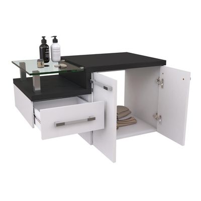 Conjunto Balcão C-cuba F44 E Espelheira Legno 830 Branco Chess C-nogal Branco Chess C-preto ônix