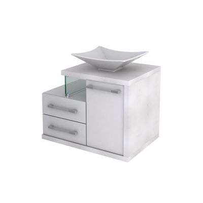 Conjunto Balcão C-cuba L38 Legno 650 - Branco Chess Branco Chess