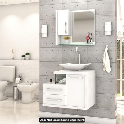 Conjunto Balcão C-cuba L38 Legno 650 - Branco Chess Branco Chess