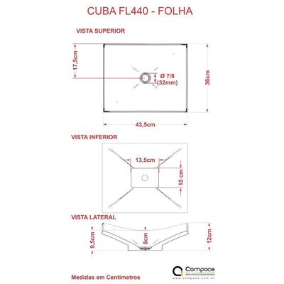 Conjunto Balcão C-cuba F44 Legno 830 Perffect Acetinado Branco Chess C-branco Chess