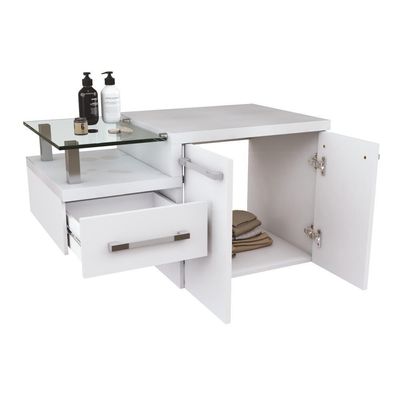 Conjunto Balcão C-cuba F44 Legno 830 Perffect Acetinado Branco Chess C-branco Chess