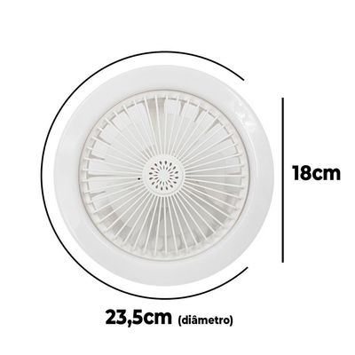 Ventilador De Teto Led Luzes Integradas Com Controle Remoto 36 Branco Bivolt