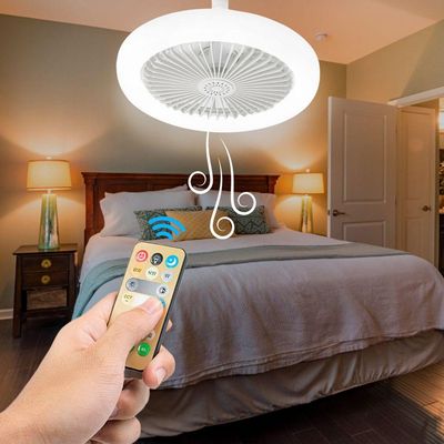 Ventilador De Teto Led Luzes Integradas Com Controle Remoto 36 Branco Bivolt