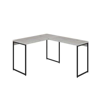 Mesa Em L Dynamica Office 120x140x75cm Snow - Est.preta Snow - Est.preta