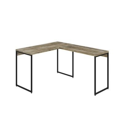 Mesa Em L Dynamica Office 120x140x75cm Carvalho - Est.preta Carvalho - Est.preta